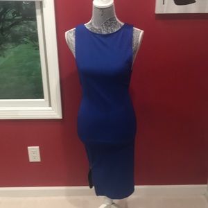 Zip side open back dress